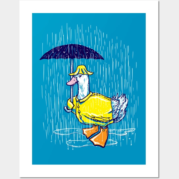 Rain Annoyed Duck Wall Art by nickv47